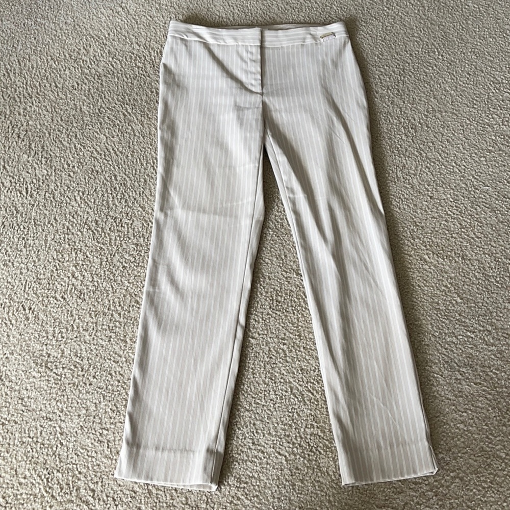 Calvin Klein Beige/Nude Striped Slacks